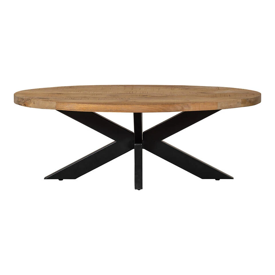 Salontafel Mesa Cm - Mangohout - Bruin - Ovaal 3 Salontafel Mesa Cm - Mangohout - Bruin - Ovaal - Afbeelding 3