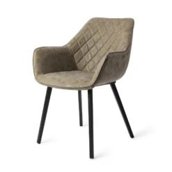 Urban Lifestyle Eetkamerstoel Boston - Vegan Leer - Vintage Army Groen