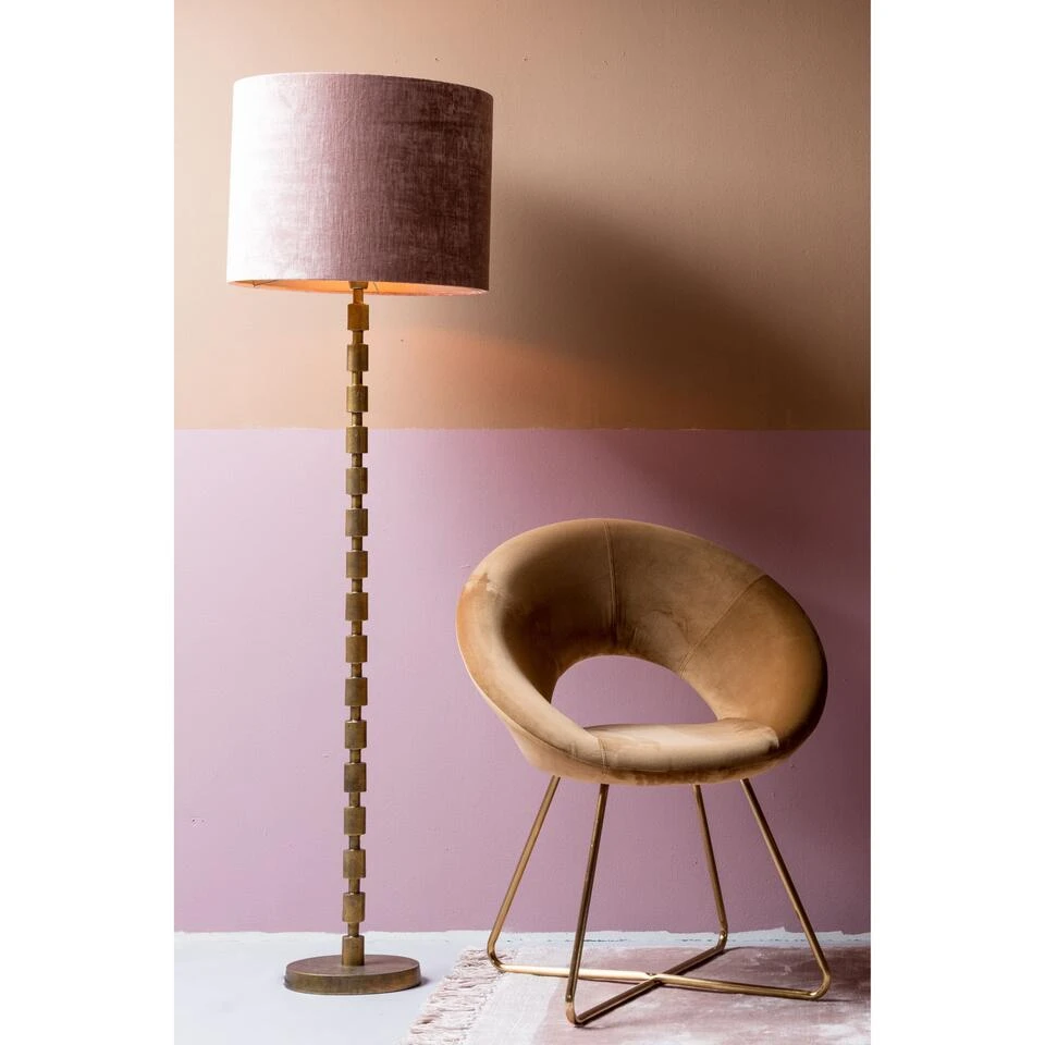 Stoel Charlie - Karamel/Goud - Velvet 3 Stoel Charlie - Karamel/Goud - Velvet - Afbeelding 3