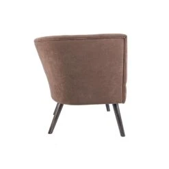 Leitmotiv Stoel Explicit - Suede Look Chocolade Bruin - 74x71x74cm -Puur Winkel 1000023396 0110