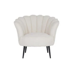 Giga Meubel Fauteuil Wit Bouclé - Jada