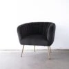 Giga Meubel Fauteuil Velvet Zwart - Amy