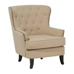 Beliani Fauteuil VIBORG - Beige Polyester