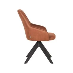 LABEL51 Eetkamerstoel Jace - Cognac - Microfiber -Puur Winkel 1000028322 0102