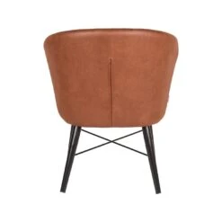 LABEL51 Fauteuil Wave - Cognac - Microfiber -Puur Winkel 1000028418 0102