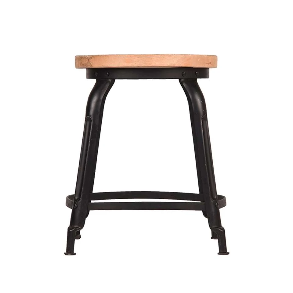 LABEL51 Kruk Delhi - Zwart - Mangohout 2 LABEL51 Kruk Delhi - Zwart - Mangohout - Afbeelding 2