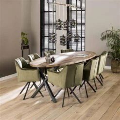 Hoyz - Velvet Armstoel - Groen - Draaibaar - 2 Stuks -Puur Winkel 1000028592 0102