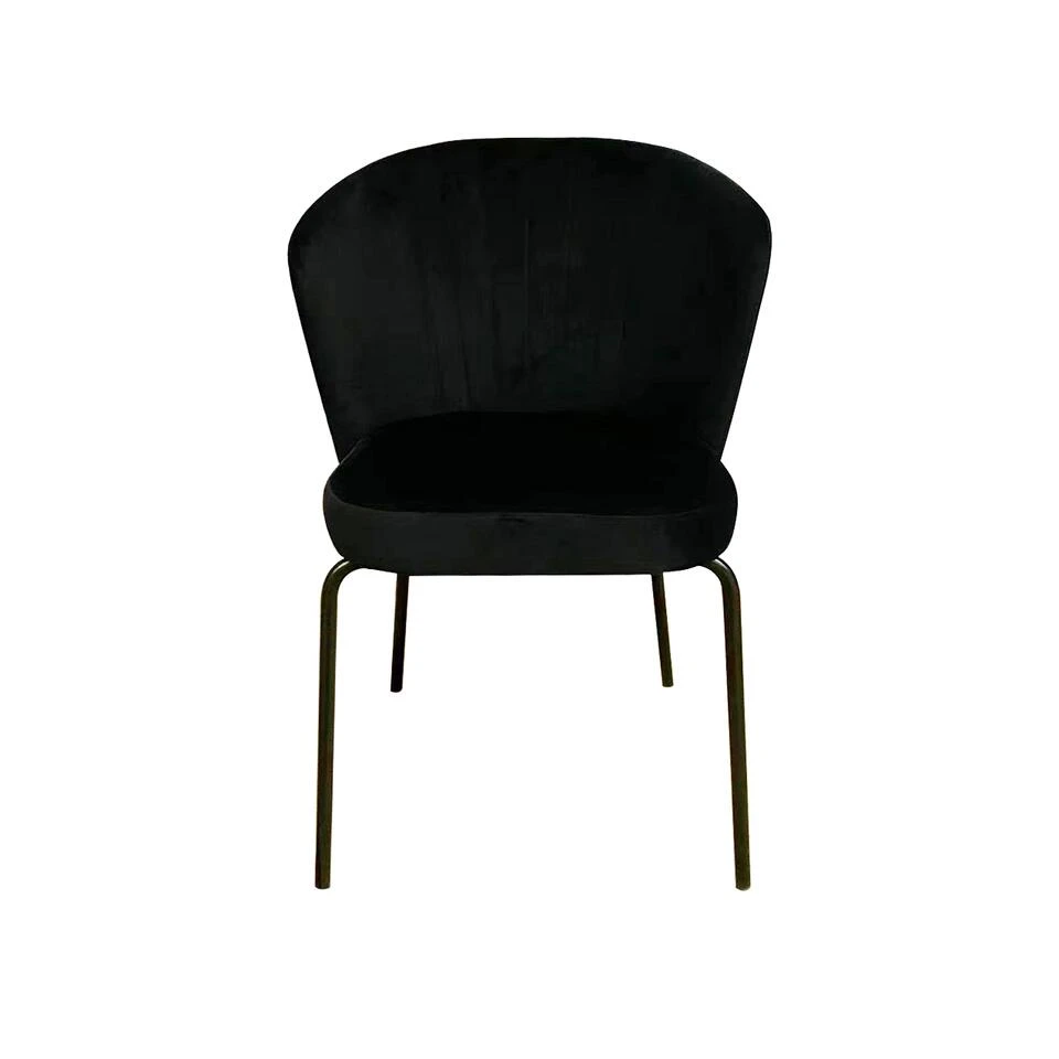 Giga Meubel Stoel Zwart Velvet - Metaal - 61.5x57.5x80 - Mendy 1 Giga Meubel Stoel Zwart Velvet - Metaal - 61.5x57.5x80 - Mendy