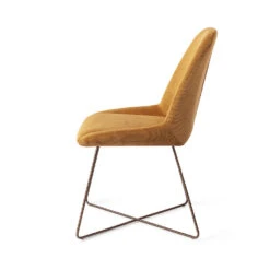 Urban Lifestyle Eetkamerstoel Lyndon - Goud, X Frame Brons -Puur Winkel 1000040643 0102