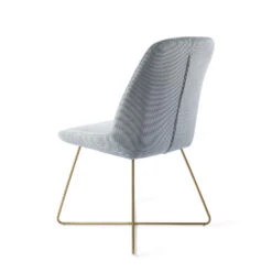 Urban Lifestyle Eetkamerstoel Lyndon - Blauw, X Frame Goud -Puur Winkel 1000040649 0103