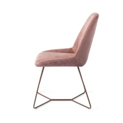 Urban Lifestyle Eetkamerstoel Lyndon - Pink, H Frame Brons 6 Urban Lifestyle Eetkamerstoel Lyndon - Pink, H Frame Brons -Puur Winkel 1000040654 0102