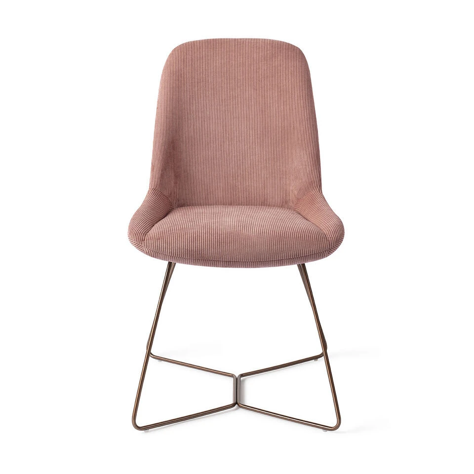 Urban Lifestyle Eetkamerstoel Lyndon - Pink, H Frame Brons 1 Urban Lifestyle Eetkamerstoel Lyndon - Pink, H Frame Brons