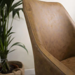 Industriële Draaibare Bureaustoel Lennox Cognac - 64,50x60x84 Cm - Stof - Bruin 7 Industriële Draaibare Bureaustoel Lennox Cognac - 64,50x60x84 Cm - Stof - Bruin -Puur Winkel 1000042414 0103