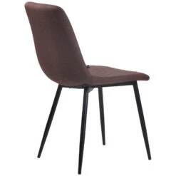 CLP Set Van 4 Eetkamerstoelen Telde Stof - Bruin -Puur Winkel 1000043420 0102