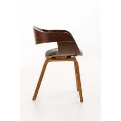 CLP Eetkamerstoel Kingston Walnoot Frame Stof - Zilverkleurig -Puur Winkel 1000043432 0102