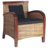 VidaXL Fauteuil Handgeweven Rattan