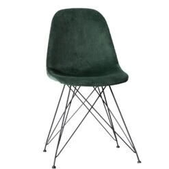 Giga Meubel Stoel Velvet Groen - Set Van 2 - 44x45x82.7cm - Jamie