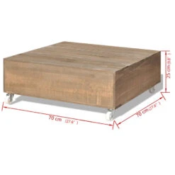 VidaXL Salontafel Massief Hout Bruin -Puur Winkel 1000052473 0104