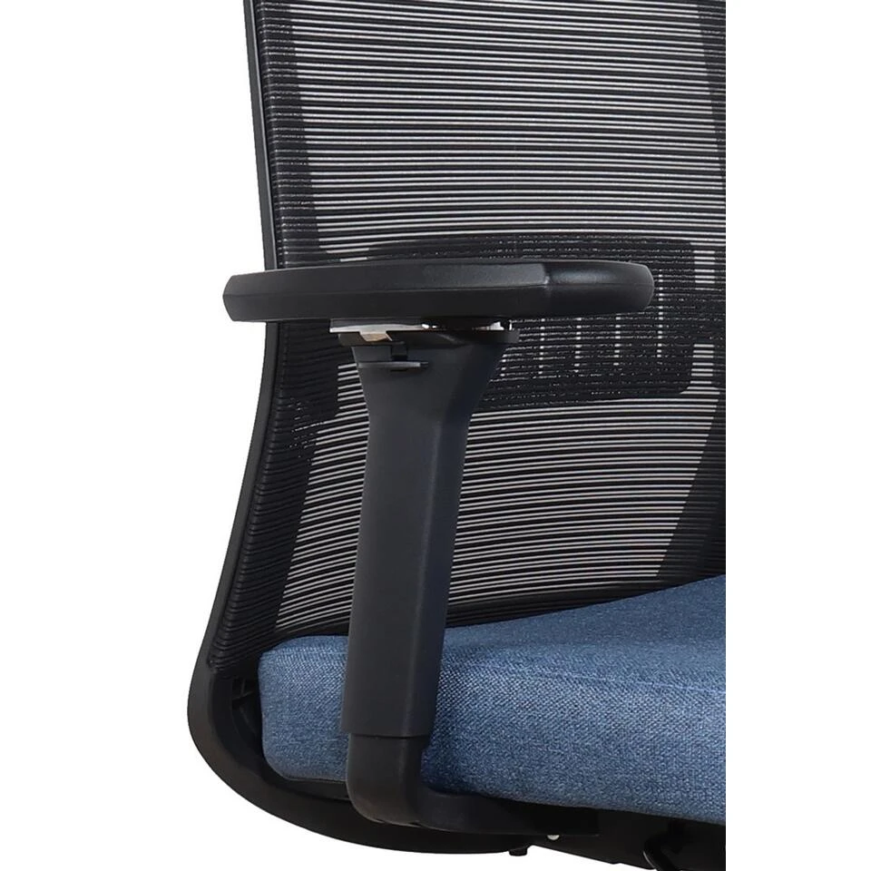 Bureaustoel Napoli Deluxe 4D - NEN-EN 1335 - Blauw 2 Bureaustoel Napoli Deluxe 4D - NEN-EN 1335 - Blauw - Afbeelding 2