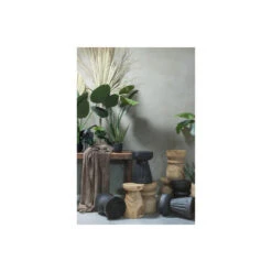 WOOOD Kruk Bikkel - Hout - Zwart - 40x28x28 -Puur Winkel 1000057583 0103
