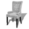 VidaXL Fauteuil Fluweel Zilverkleurig