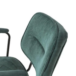 Giga Meubel Eetkamerstoel Groen - Incl. Armleuningen - Stoel Corduroy -Puur Winkel 1000059776 0103