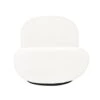 Giga Meubel Draaifauteuil Teddy Wit - Zithoogte 44cm - Fauteuil Swivel