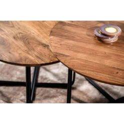 Salontafel Set Van 2 Stewie Bruin Acaciahout - 75x75x41 Cm - Hout - Bruin 6 Salontafel Set Van 2 Stewie Bruin Acaciahout - 75x75x41 Cm - Hout - Bruin -Puur Winkel 1000061323 0102