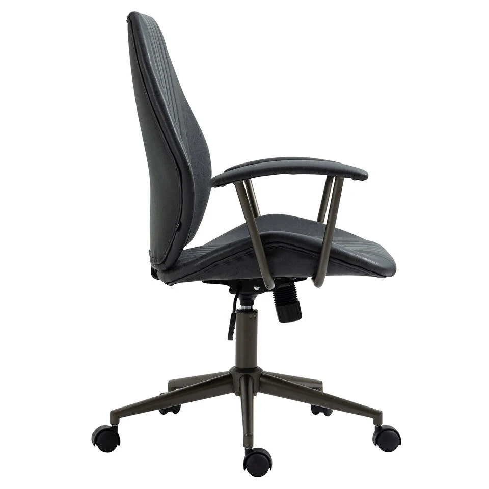 Clp Bureaustoel Nampa Kunstleder Zwart 3 Clp Bureaustoel Nampa Kunstleder Zwart - Afbeelding 3