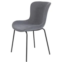 Parya Home - Stoel Junzo - Rib Eetkamerstoel - Grijs