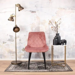 DS4U® Benito Eetkamerstoel 2.0 - Stof - Roze -Puur Winkel 1000069501 0102