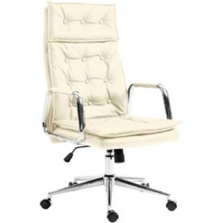 Clp Bureaustoel Sotira Leder Crème