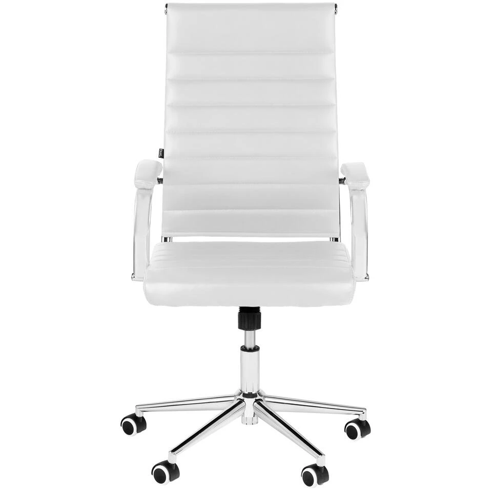 CLP Bureaustoel Mollis Kunstleer Wit 2 CLP Bureaustoel Mollis Kunstleer Wit - Afbeelding 2