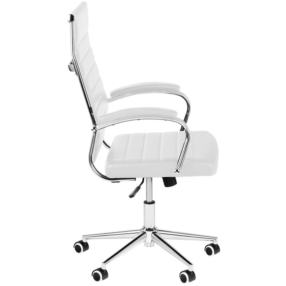 CLP Bureaustoel Mollis Kunstleer Wit 3 CLP Bureaustoel Mollis Kunstleer Wit - Afbeelding 3