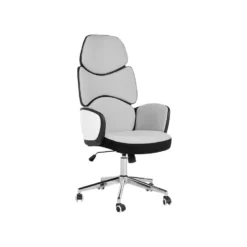 Beliani Bureaustoel SPLENDID - Grijs Polyester