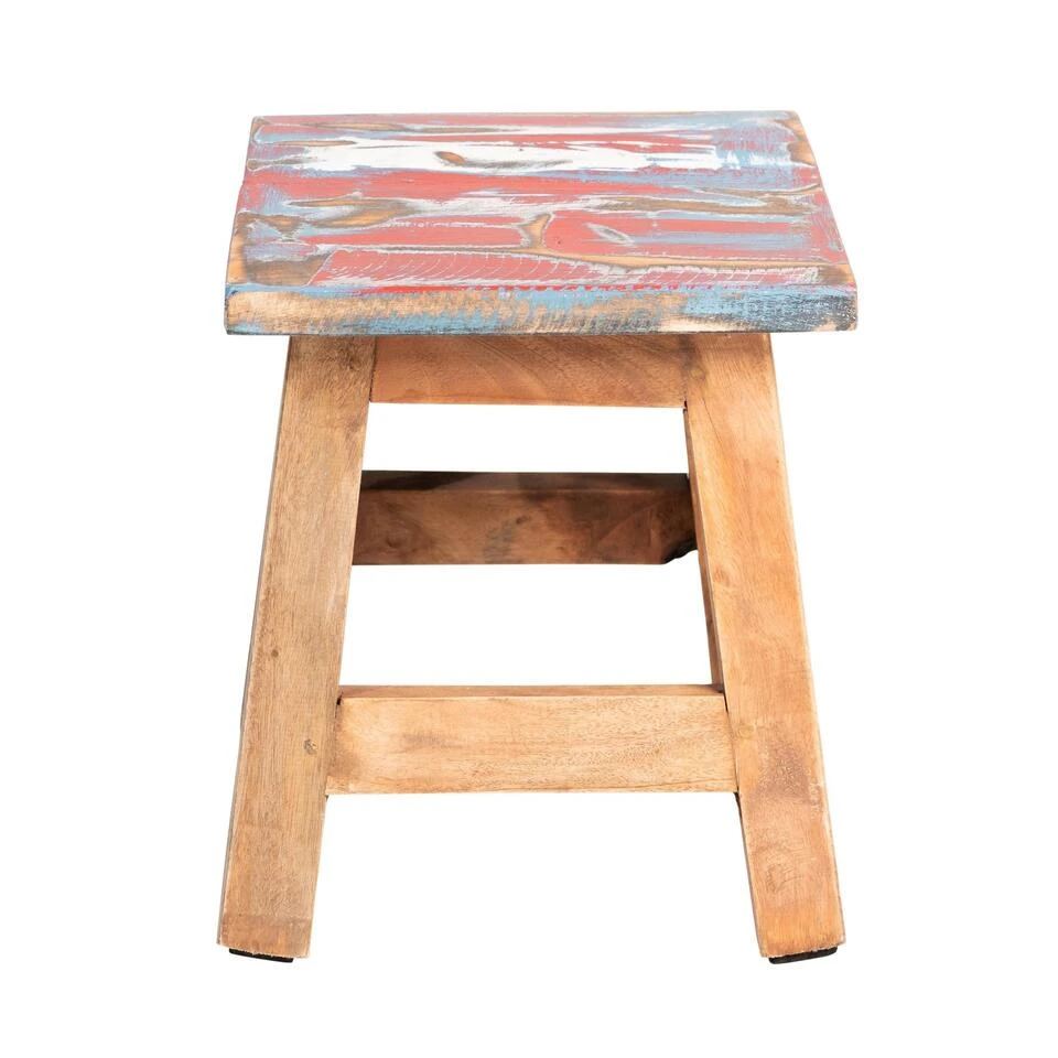 Rootsmann Houten Krukje - Mixkleur Hout - Hout 1 Rootsmann Houten Krukje - Mixkleur Hout - Hout