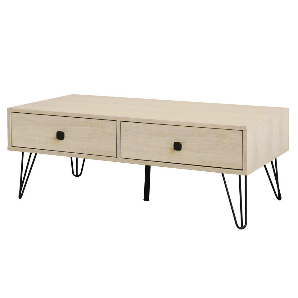 QUVIO Salontafel Met 2 Lades- QUV1024 - Sand 1 QUVIO Salontafel Met 2 Lades- QUV1024 - Sand