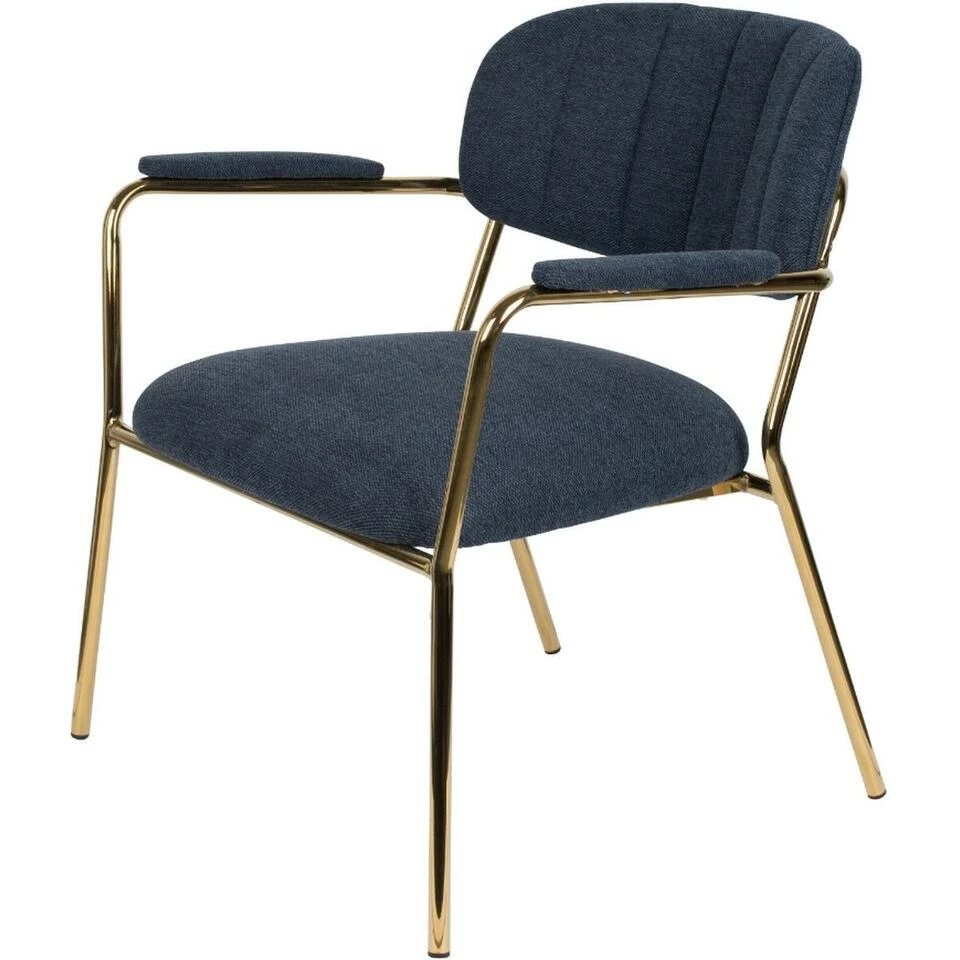 Puur Viken Fauteuil Met - Stof - Blauw 1 Puur Viken Fauteuil Met - Stof - Blauw