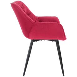 CLP Set Van 4 Eetkamerstoelen Tanna Fluweel Rood -Puur Winkel 1000080758 0102