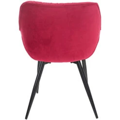 CLP Set Van 4 Eetkamerstoelen Tanna Fluweel Rood -Puur Winkel 1000080758 0103