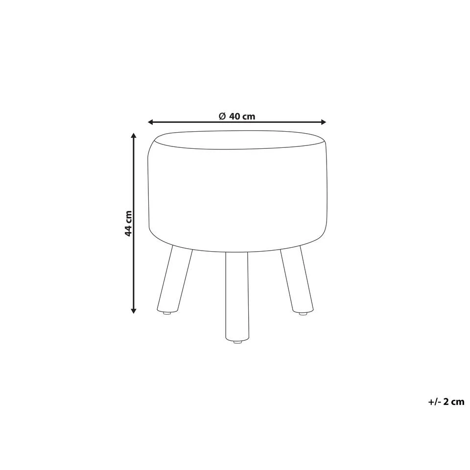 Beliani Hocker MANZAI - Beige Katoen 3 Beliani Hocker MANZAI - Beige Katoen - Afbeelding 3
