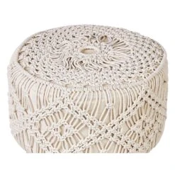 Beliani Hocker MANZAI - Beige Katoen 7 Beliani Hocker MANZAI - Beige Katoen -Puur Winkel 1000081320 0103