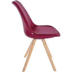 CLP Eetkamerstoel Sofia Rond Frame Fluweel Bordeaux Rood -Puur Winkel 1000081840 0103