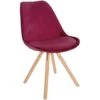 CLP Eetkamerstoel Sofia Rond Frame Fluweel Bordeaux Rood
