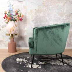 DS4U® Norah Fauteuil Velvet - Stof - Groen 7 DS4U® Norah Fauteuil Velvet - Stof - Groen -Puur Winkel 1000081845 0103