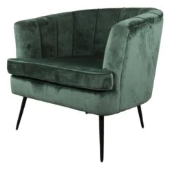 DS4U® Norah Fauteuil Velvet - Stof - Groen