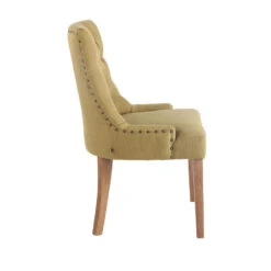 CLP Eetkamerstoel Aberdeen Licht Bruin Frame Stof Groen 6 CLP Eetkamerstoel Aberdeen Licht Bruin Frame Stof Groen -Puur Winkel 1000082890 0102