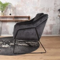 DS4U® Antonio Fauteuil Velvet - Stof - Zwart 7 DS4U® Antonio Fauteuil Velvet - Stof - Zwart -Puur Winkel 1000082945 0103