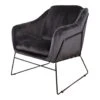 DS4U® Antonio Fauteuil Velvet - Stof - Zwart