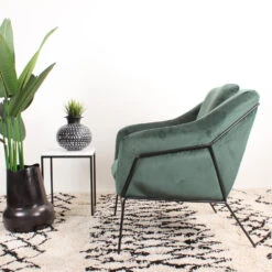 DS4U® Antonio Fauteuil Velvet - Stof - Groen -Puur Winkel 1000082947 0103